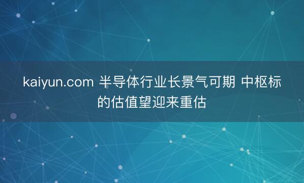 kaiyun.com 半导体行业长景气可期 中枢标的估值望迎来重估
